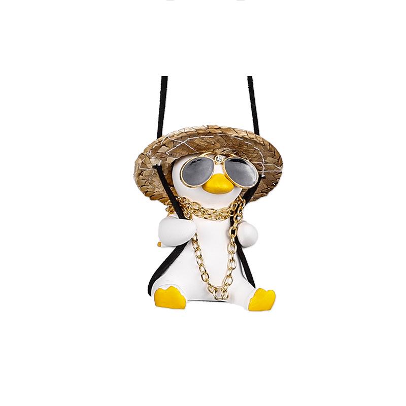 

Swinging Duck Tycoon Rearview Mirror Hanging Ornament - Female Car Pendant 7x7x7 Box