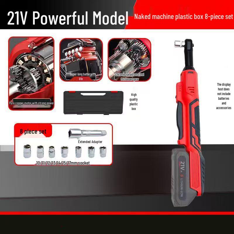 90° Электрический гаечный ключ с трещоткой и литиевой батареей