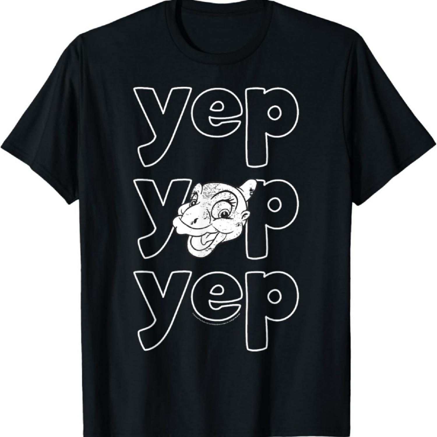Land Before Time Ducky Yep Yep Yep Bubble Text Quote T-Shirt XXXXXL чёрный