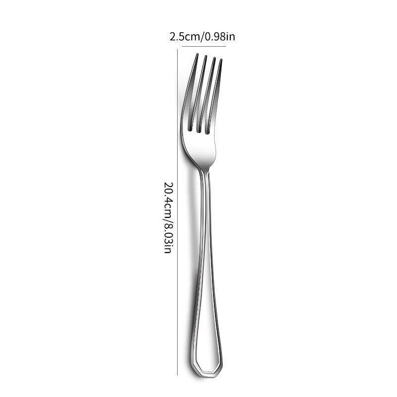 Cross-Border Cutlery Set: Knife, Fork, Soup Spoon, Dessert Spoon for Household, Hotel, or Restaurant Use.