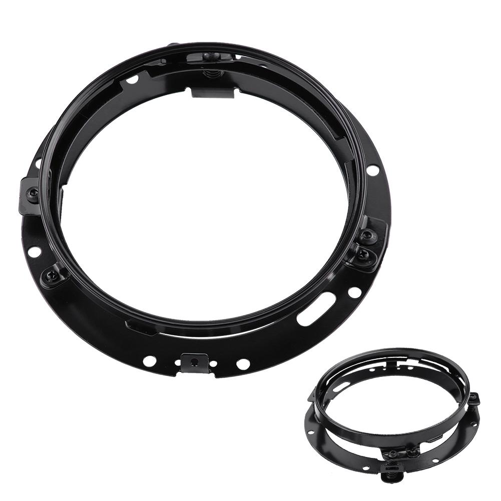 7inch Electroplated Black Headlight Extension Trim Ring Bracket Motorcycle