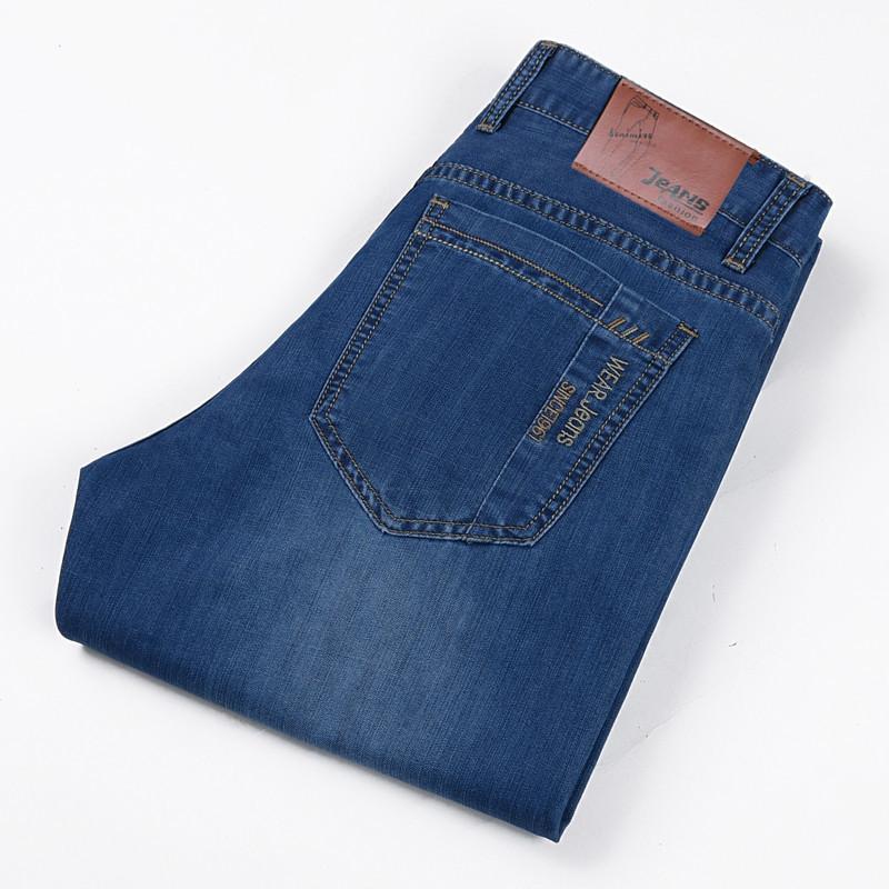 

Зимние новые мужские свободные прямые брюки со средней талией из денима в деловом стиле для мужчин 38