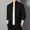 Autumn Pure Wool Cardigan, Men'S Zip-Up Jacket, Youth Men'S Casual Long-Sleeve Outerwear, Stand-Collar Warm Jacket For Men