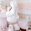 Costume da Coniglio Peluche Cartone Animato per Bambini Cosplay Kawaii Set Invernali Caldi per Bambini Top Pantaloni Cappello Tuta Outfit per Feste di Halloween Ragazza Regalo