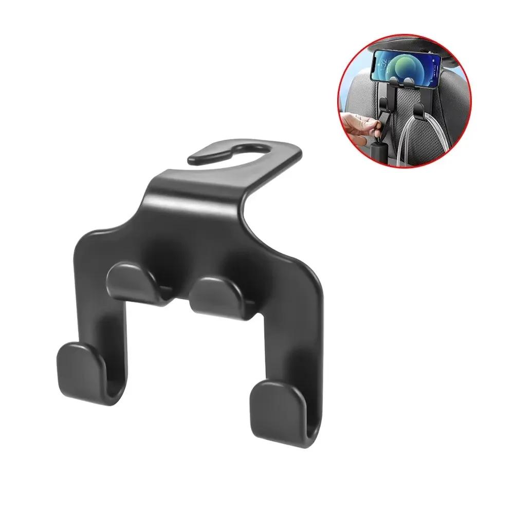 1/2/3/4/5Pcs Car Seat Headrest Hook 4 Pack Hanger Storage Organizer Universal For Handbag Purse Coat Fit Universal Vehicle