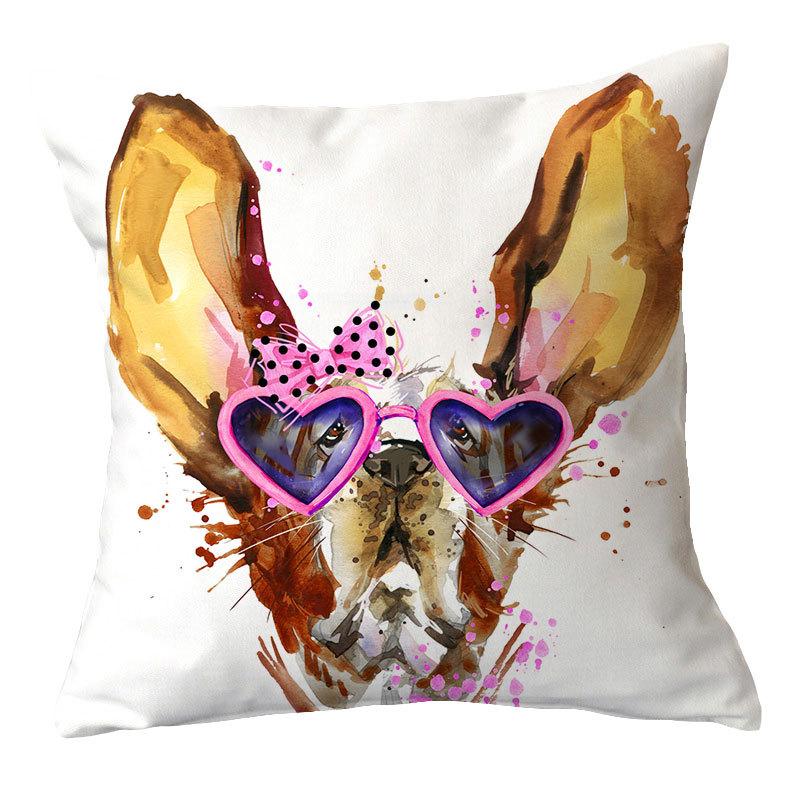 Painted Dog Creative Plush Cushion Pillowcase Office Waist Pillowcase Home Textile