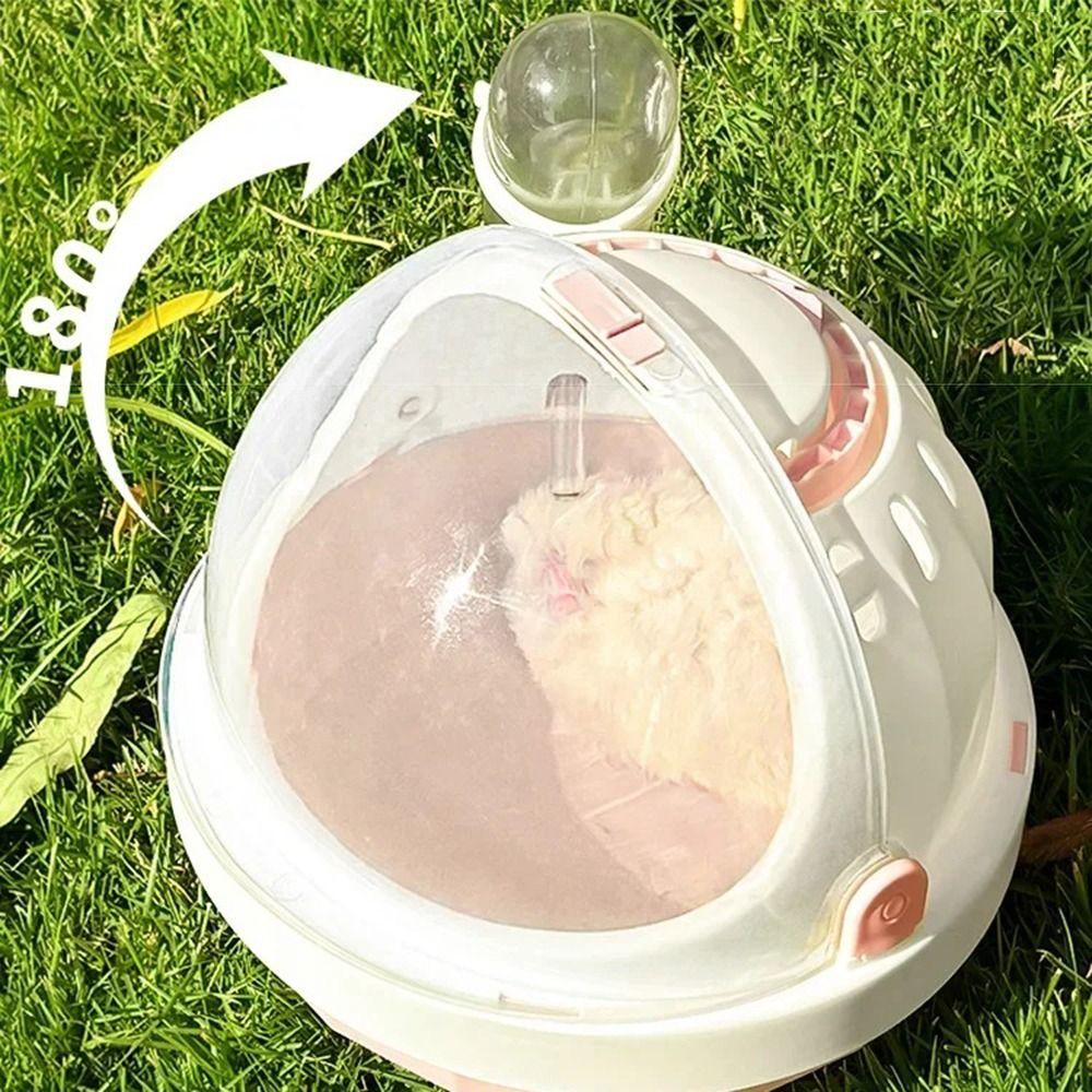 Safe Door Lock Small Animal Carrier Cage Portable Hamster Outgoing Bag Hamster Carry Box Hedgehog