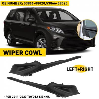 Plastic Front Windshield Pair Cowl Wiper Cover For Toyota For Sienna 2011-