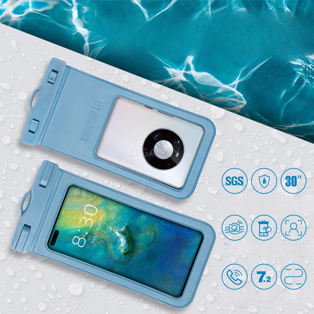 7.2 inch Screen Waterproof Case for Phone Underwater Snow Rainforest Transparent Dry Bag Swimming Pouch Big Mobile Phone Covers