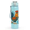 1PC Rooster Floral Farm 750ml Color Plastic Sports Water Bottle Leakproof Flip Straw Lid Suitable for Sports Office Home Use