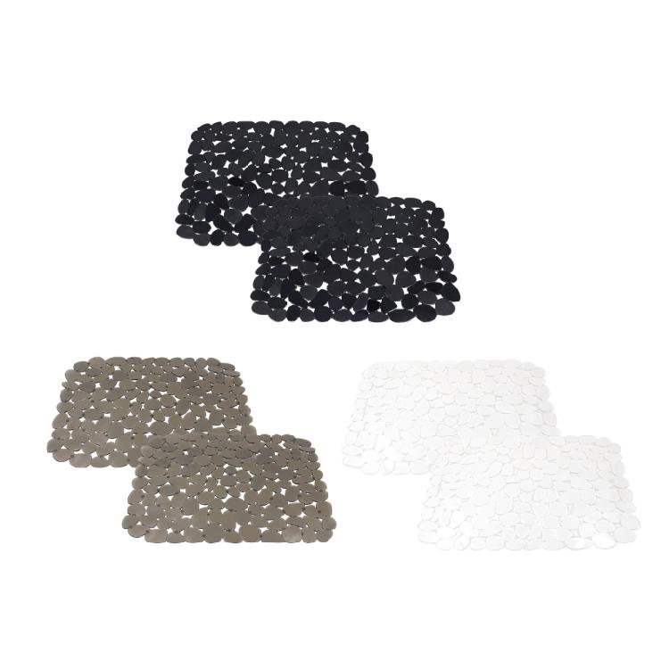 Set of 2 Home Soft Cover PVC Sink Mats Sink Net Dish Drying Mat Sink Accessories