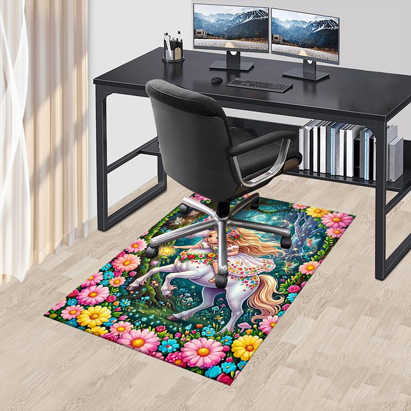 1PC Unicorn Fairy Extra Large Non-Slip Floor carpet, Office, family, bedroom, Studio - Large Area Rug,Longlasting Material-K0394