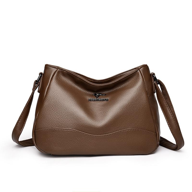 High-end Single-shoulder Bag Made of Soft Leather, Suitable for Casual Wear, Fashionable and Large-capacity Crossbody Bag Casually