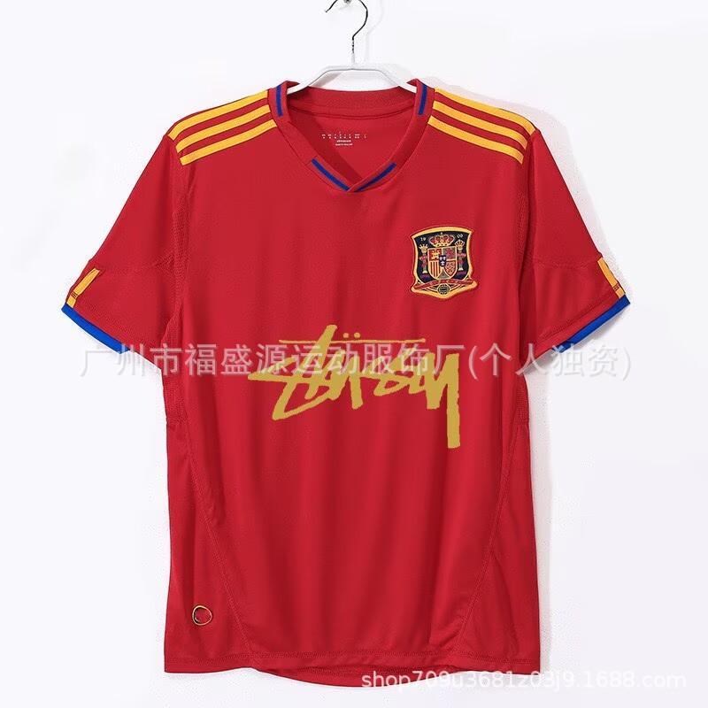 Retro Jersey Brazil Argentina Germany England Portugal Spain Signature Short Sleeved Football