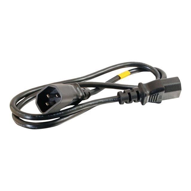 Câble D'extension D'alimentation C13-C14 16AWG - CablesToGo 1.2m 16 AWG - Noir