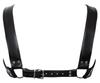 ZADO - Adjustable Men's Leather Suspenders Black