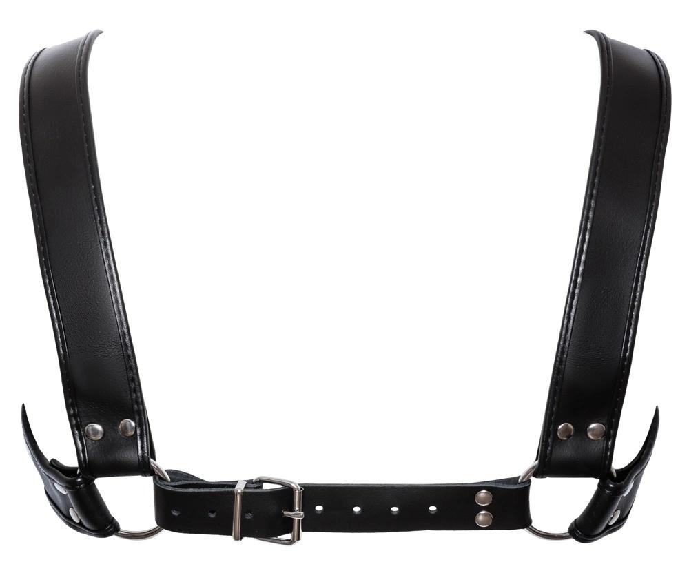 ZADO - Adjustable Men's Leather Suspenders Black