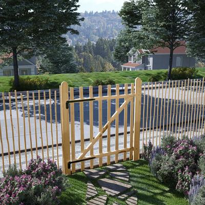 Vidaxl Wooden Gate, Hazel, 100X120 Cm