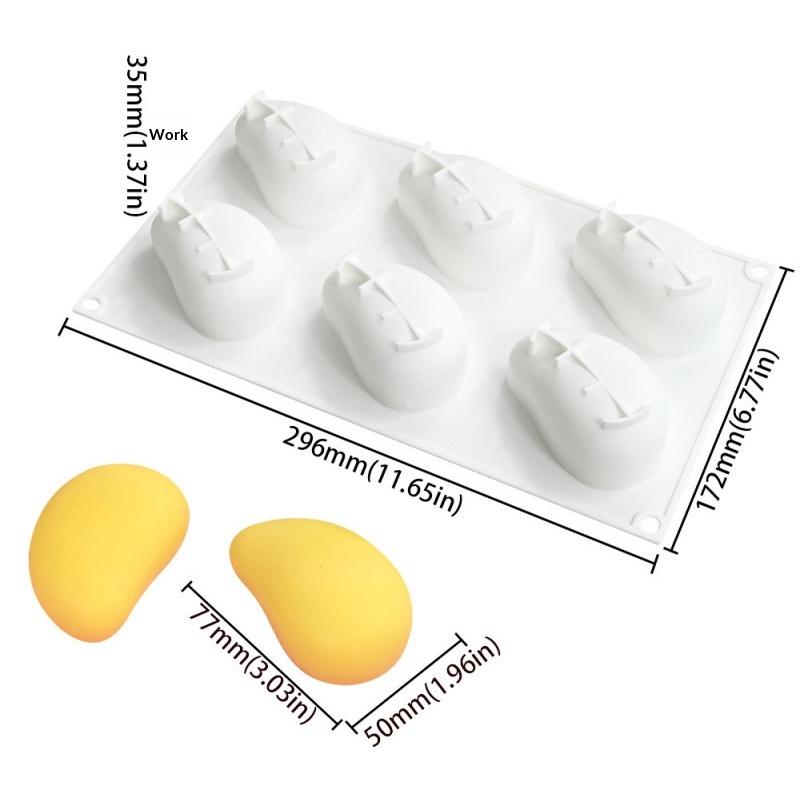 

Silicone Cake Molds Mango Shape Nonstick Bakeware for Fruit Mousse Cakes Party Pastry Baking Tool Durable