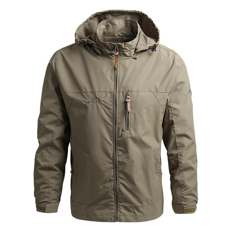 Men's Casual Hooded Jacket - Loose Fit, Perfect for Spring & Autumn.