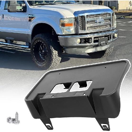 Front License Plate Frame For Ford F250 F350 F450 F550 Super Duty 2024 2025 2026 NO Drill Front Bumper License Plate Holder Mounting Bracket Cover