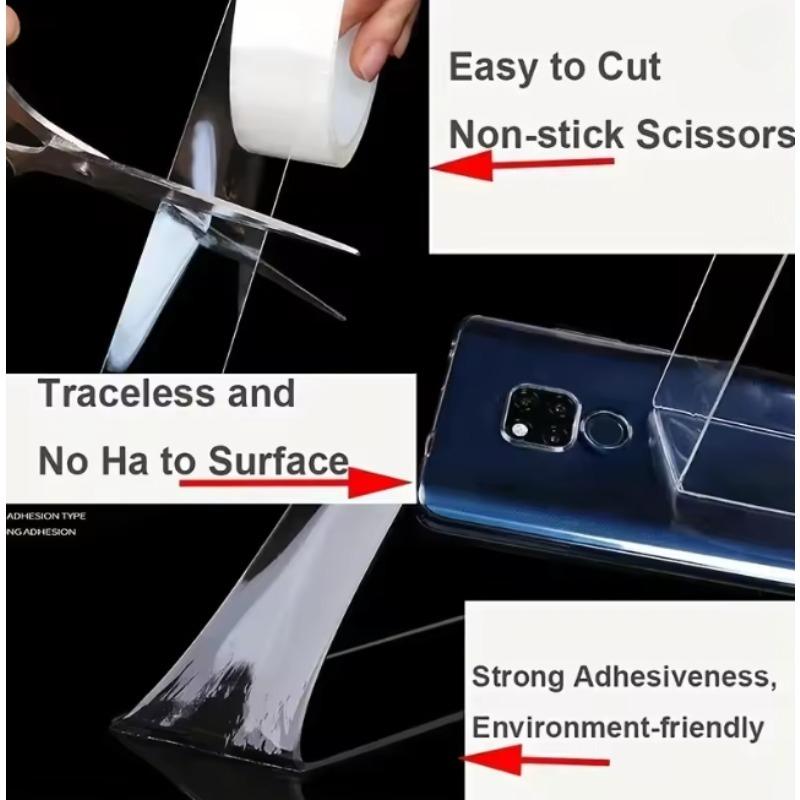 1PC Transparent Nano Tape - Reusable Washable Double-Sided Adhesive | Removable Universal Glue