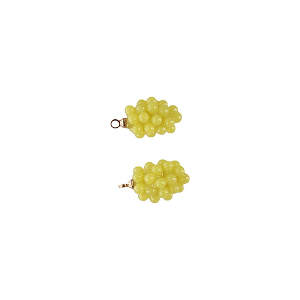 2PCS Pomegranate 3D Fruit Charm Resin Ornaments Grape Pendant Accessories  DIY