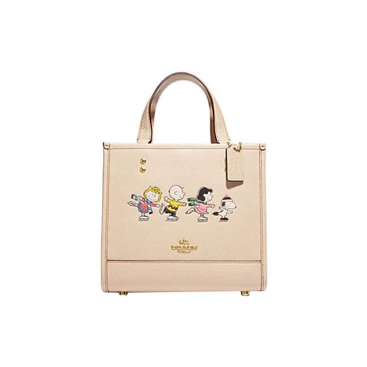 

Coach X Peanuts Snoopy Collaboration Dempsey Metal Logo Cartoon Print Leather Tote Bag Women Tote Bags Off-white CE850-IMOQY Gift Box Set (Basic Set+Yellow Box)