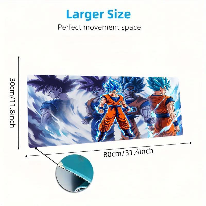 Goku Power Evolution Large Size Mouse Pad Large Gaming Table Cushion Nonslip Laptop Tablet Big Mousepad Xxl Mat Mini Pc Playmat With Lock Edge
