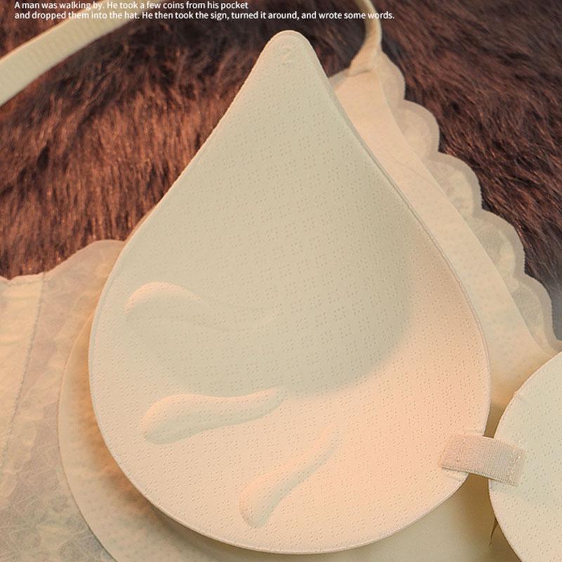 Women's Bra Cloud Bubble Underwear Small Chest Gathered No Underwire Bra Thin Style Lace Bra