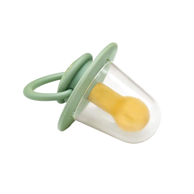 0-3 Year Old Imitation Breast Milk Macaron Color Printed Natural Latex Pacifier Small Flower Shape Dust Lid Gift For Babies