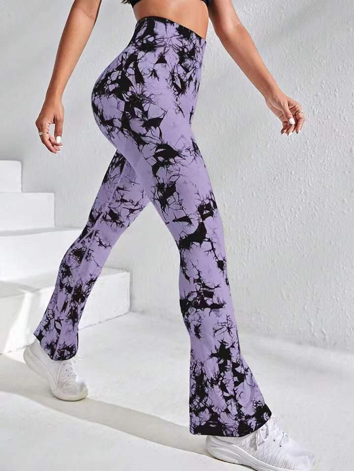 Women's Tie-Dye High Waist Wide-Leg Yoga Pants