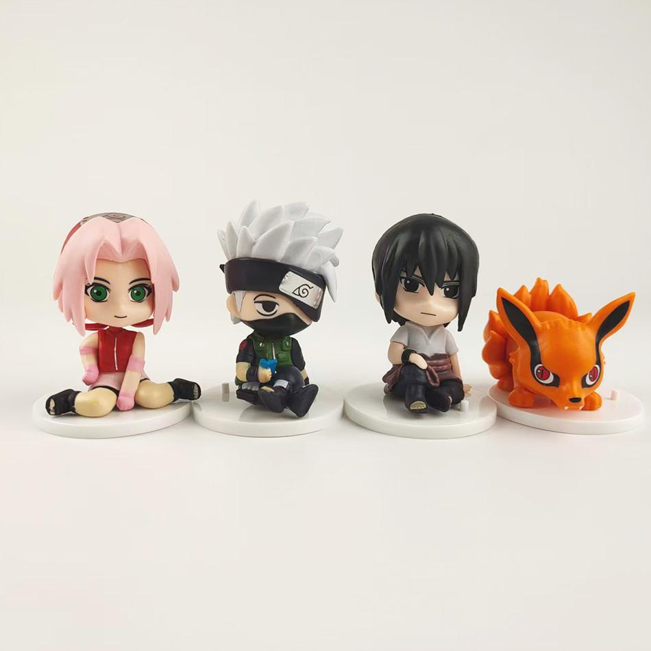 8pcs/set Anime Figure Naruto Shippuden Hinata Sasuke Itachi Kakashi Gaara Action Figure Q Version PVC Figures Toys ChristmasGift
