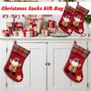Christmas Stockings, Stockings Designed By Santa And Snowmen, Stocking Snack Bags For Hanging Near The Fireplace Or Christmas Tree