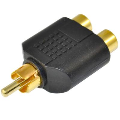 Cinch Stecker auf Buchse AV Audio Doppelbuchse Videosignal Y-Splitter Stecker