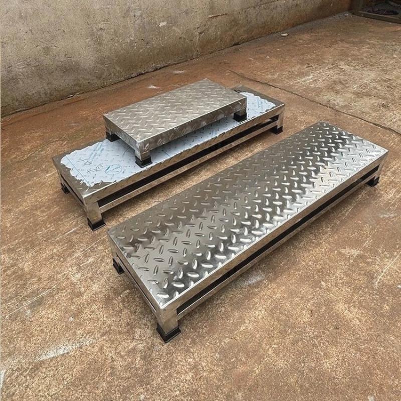 Stainless Steel Non-Slip Household Pedal Stool Tread Step Hospital Industrial Warehouses Metal Thickened Foot Step Stool