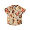 Baby Boys Western Shirts Short Sleeve Horse Boots Print Button Down Shirts Toddler Summer Tops