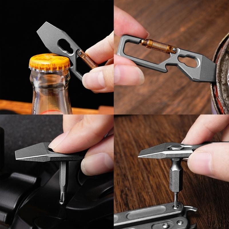 Multifunction Waist Quick Hanging Keychain Buckle Key Hook Snap Clip Titaniums Alloy Keychain Key Buckle Carabiner Clip