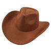 Western Cowboy Style Tibetan Bull Head Accessories Fashion Top Hat Autumn/Winter New Collection Deer Skin Velvet Large Edge Riding Hat