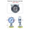 Xin Tester 0-2.5Mpa Air Glycerol Free Pressure Gauge Dia 60mm Stainless Steel Diaphragm Oil water Hydraulic Gauge YTP60
