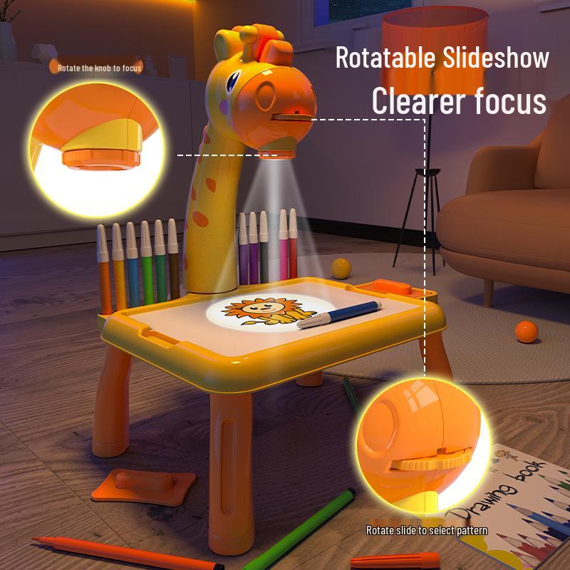Little Deer Projector Drawing Board: Educational Art & Writing Toy for Children