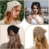 Retro Gestricktes Dreieck Stirnband Damen Kopftücher Ländlicher Stil Haartuch Blumen Kopftuch Häkel Kopftuch Bandana