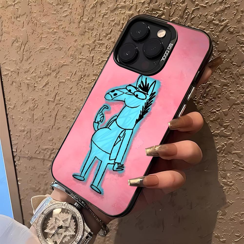 Cartoon B-boJack Horsemans Phone Case for iphone 17 16 15 14 13 11 12 Pro Max Xr X Air Plus black silver hard shell Cover