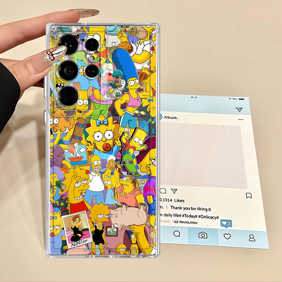 The S-simpsons Case for Samsung Galaxy S25 Edge S26 Note 20 Ultra 10 S22 FE S20 Plus S24 S23 Ultra S21 Phone Cover