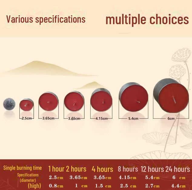 Aluminum Shell Plant Butter Candle Lamp - 8, 12, 24 Hours Burn Time