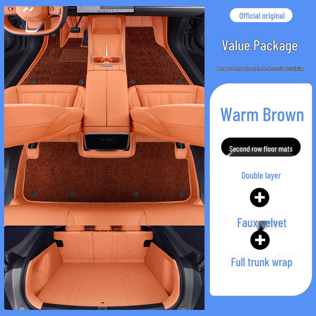 Eco-Friendly Full Coverage Leather Foot Mats for Nio L90 - Interior Protection & Modification