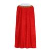 Children's Halloween & Christmas Red King Costume Cape with White Fur Trim
