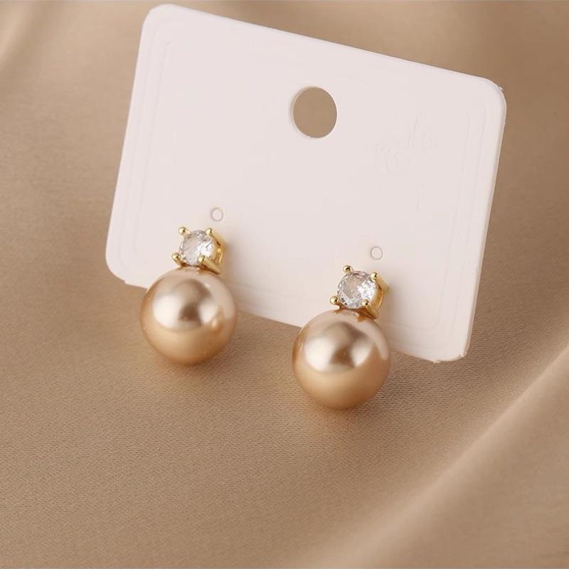 Korean Style S925 Silver Pearl Stud Earrings for Women - Simple, Elegant, and High-End