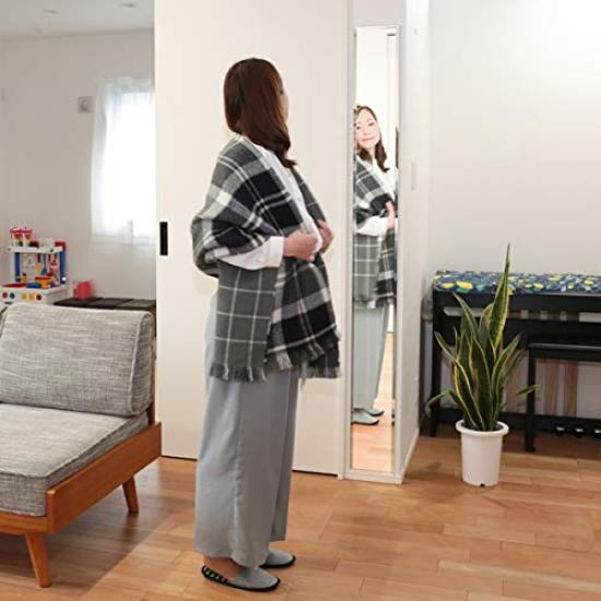 Muramatsu Kagami Store Mirror Full Body Wall Hanging Made in Japan DIY Set 18 x 180cm Mirror with Installation Supplies Large Mirror Installation