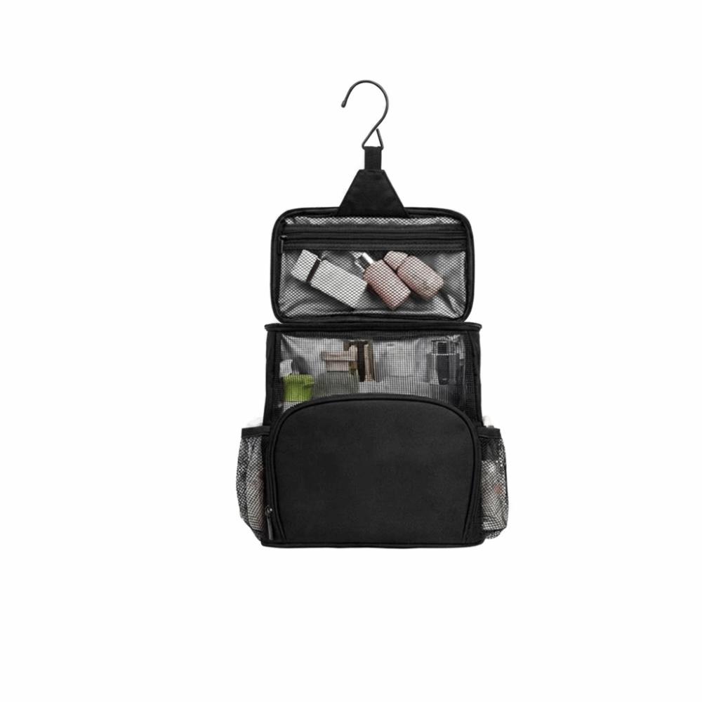 Large Capacity Hanging Toiletry Bag Foldable Durable Portable Storage Bag Lightweight Mesh Travel Shower Bag Swimming